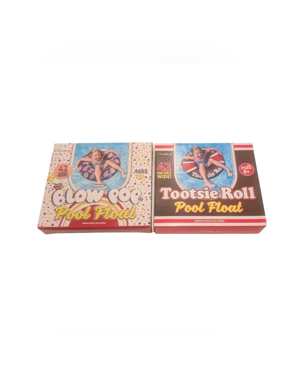 Playtek Charms Blow Pop & Tootsie Roll 42" Pool Floats NWT
